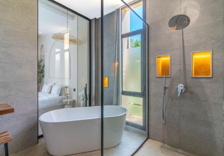 Villa neuve titrée contemporaine 4 chambres Route de l'Ourika-12