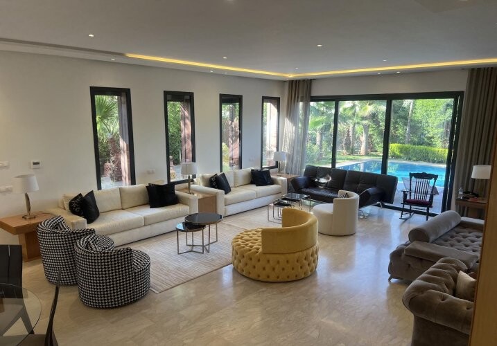 Villa contemporaine 4 suites avec piscine et jacuzzi Route de Tahanaout-5