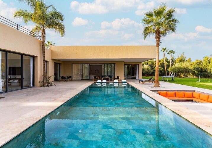 Villa neuve titrée contemporaine 4 chambres Route de l'Ourika-10