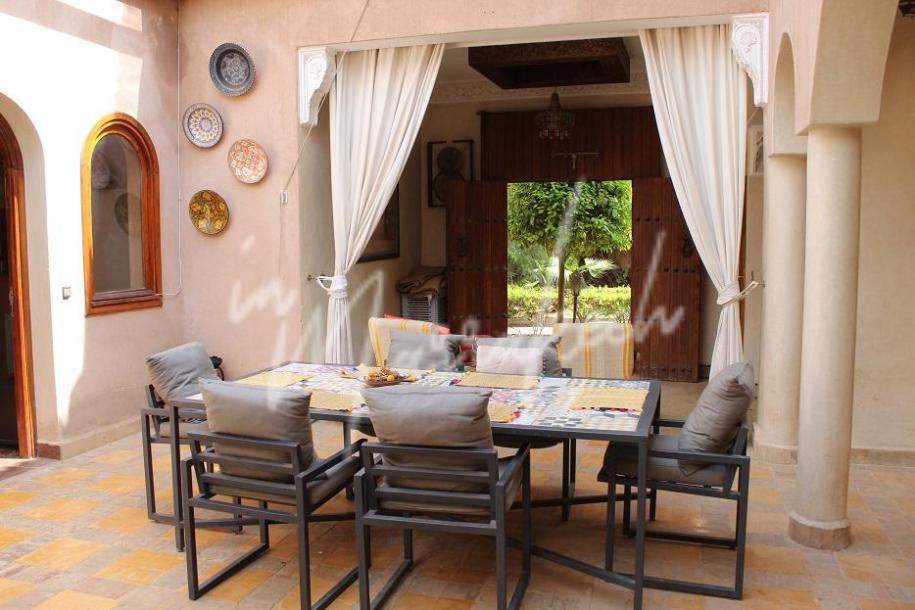 Magnifique villa riad à vendre à la palmeraie-3